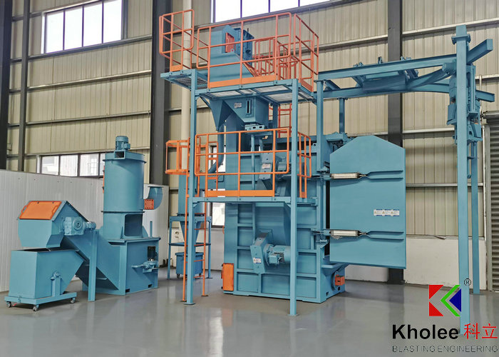 KL-H2MRC1012 Spinner Hanger Shot Blasting Machine For Die Casting Cleaning