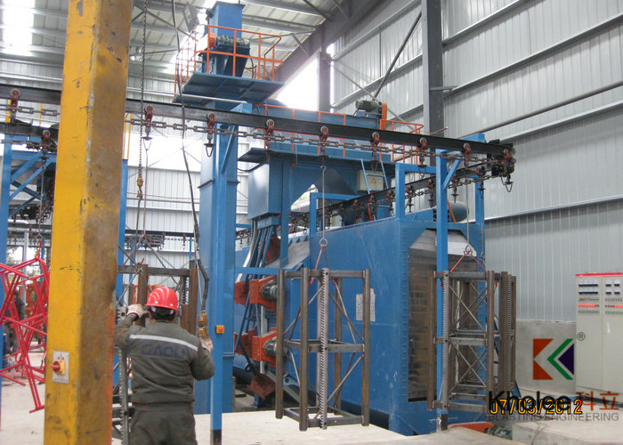 Continuous Overhead Rail Shot Blasting Machine