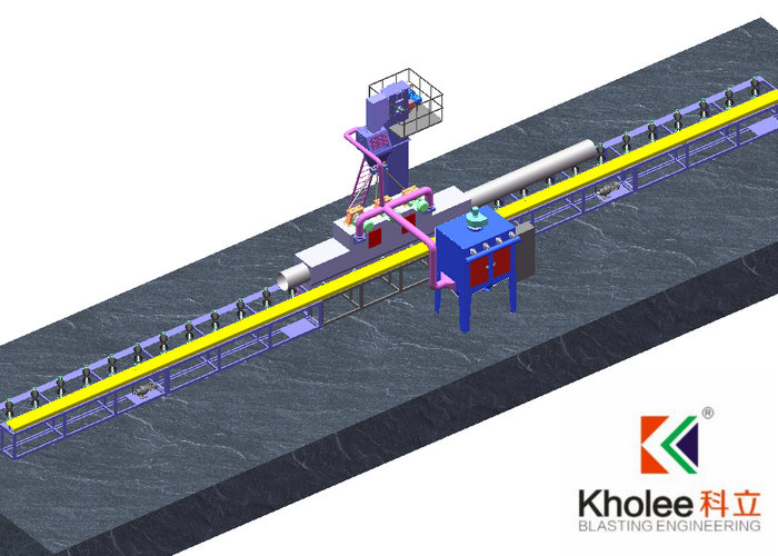 KLGP600-3 Steel Pipe Wheel Blasting Machine